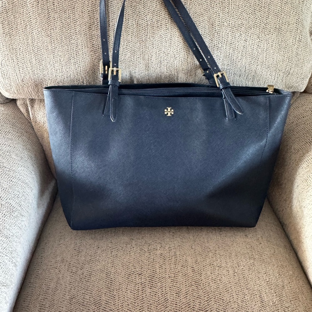 Tory Burch navy Emerson tote